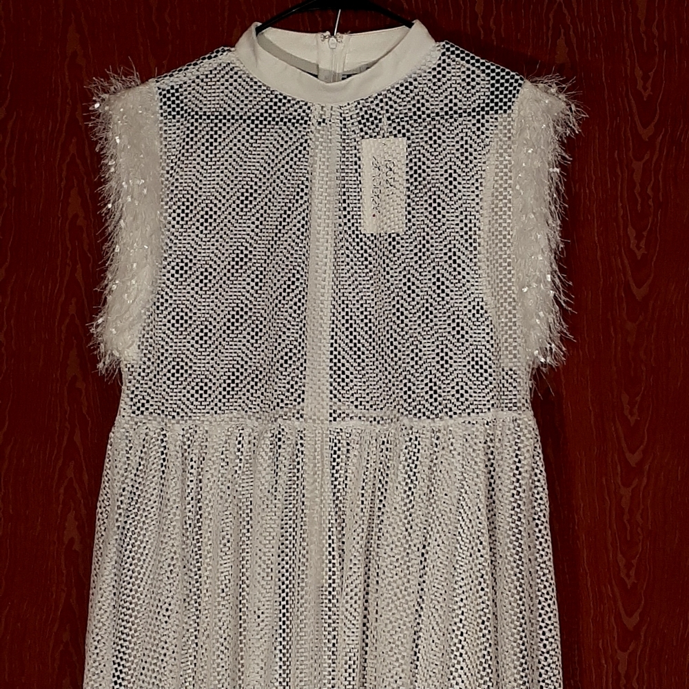 POSH SHOPPE WHITE WOMEN LONG MIDI SHORT SLEEVE DRESS SIZE 2X BABY REVEAL/SHOWER